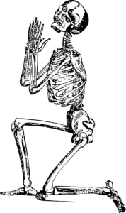 witch wars - praying skeleton