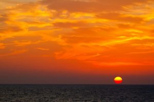 shrine - sunset